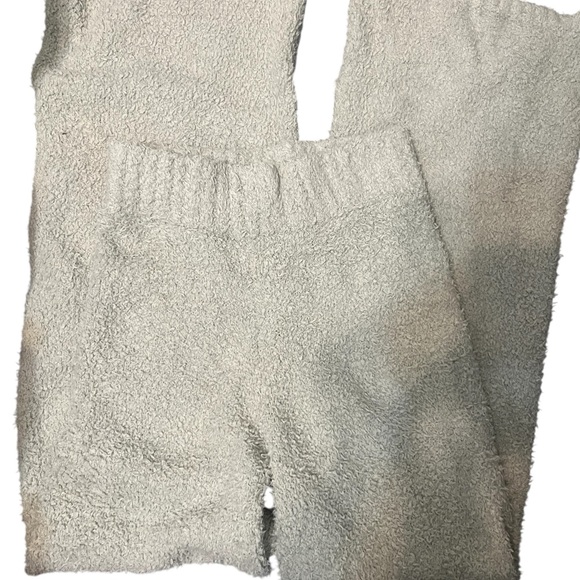 SKIMS Womens Cozy Knit Lounge Pants Teddy Fleece Pajama Bottoms Pastel Green - Picture 4 of 6